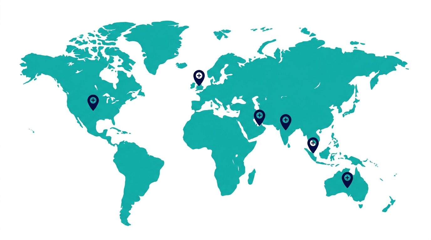 AVEC global shipping network across 220+ countries
